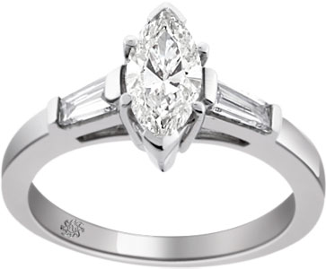 0.74 Carat Kaila Diamond 14Kt White Gold Engagement Ring
