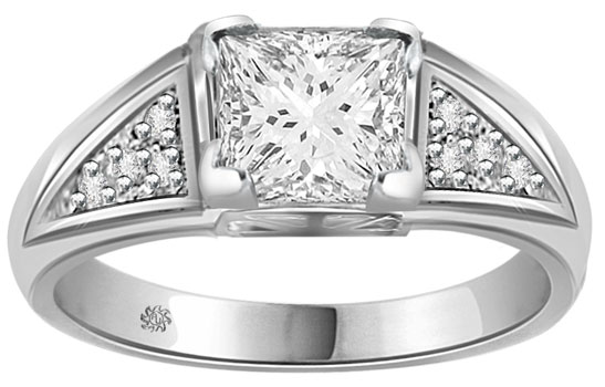 1.04 Carat Keanna Diamond 14Kt White Gold Engagement Ring