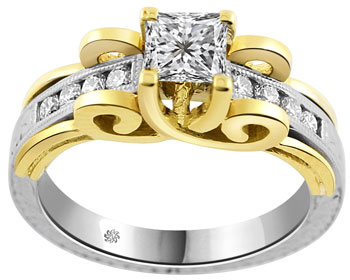 .57 Carat Acacia Diamond 14Kt White Gold Engagement Ring