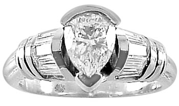 1.81 Carat Sophie Diamond 14Kt White Gold Engagement Ring