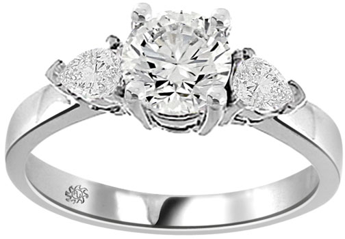 1.05 Carat Kianna2 Diamond 14Kt White Gold Engagement Ring