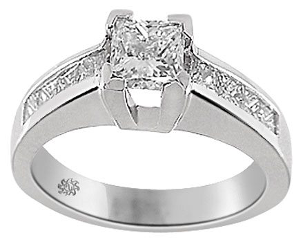1.42 Carat Avril Diamond 14Kt White Gold Engagement Ring