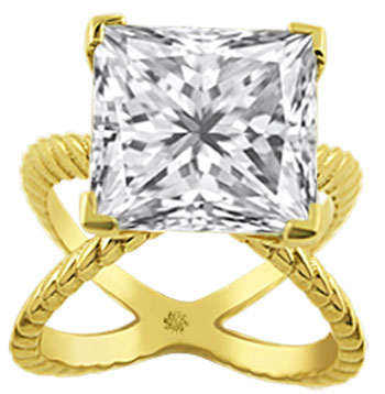 2.01 Carat Affinity Diamond 14Kt Yellow Gold Engagement Ring