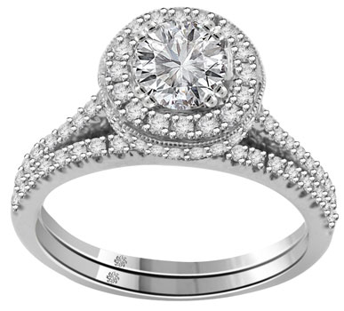 1.91 Carat Devon2 Diamond 18Kt White Gold Engagement Ring